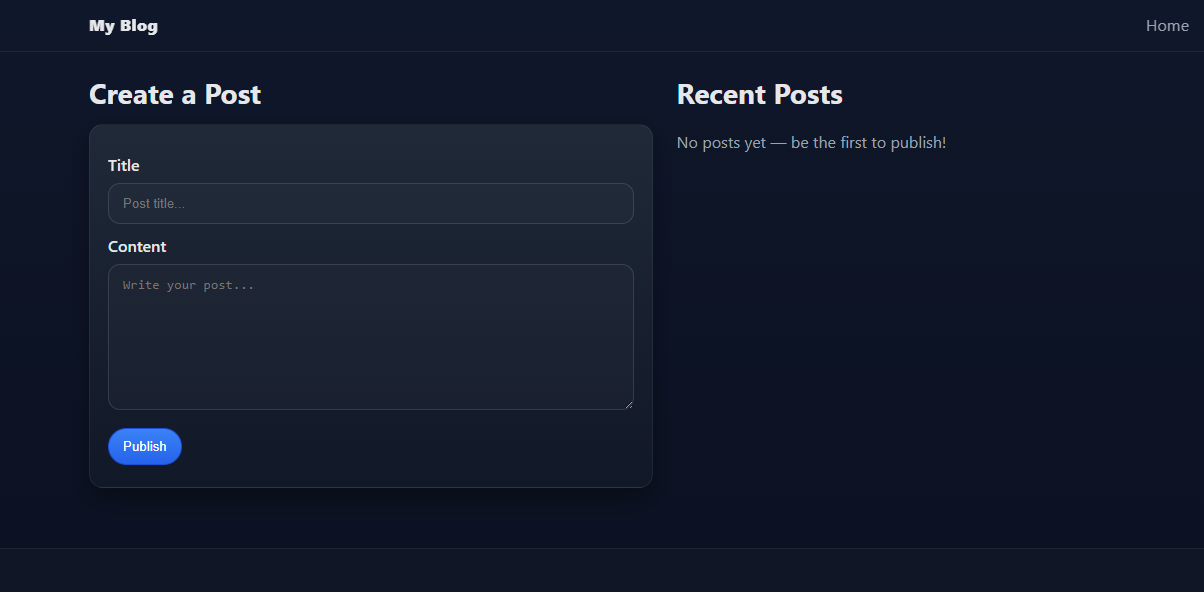📰 Blog Web Application – In‑Memory CRUD | backend-api-projects